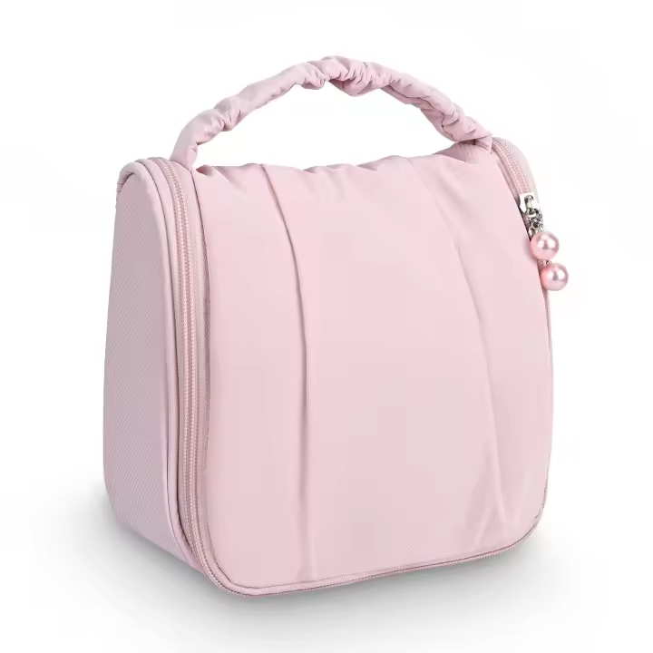 Neceser Colgante para artículos de tocador, Organizador de maquillaje cosmético impermeable para Mujeres y niños, Bolsa de maquillaje portátil para Viajes, Negocios, Vacaciones, Hogar (Pink) - 1