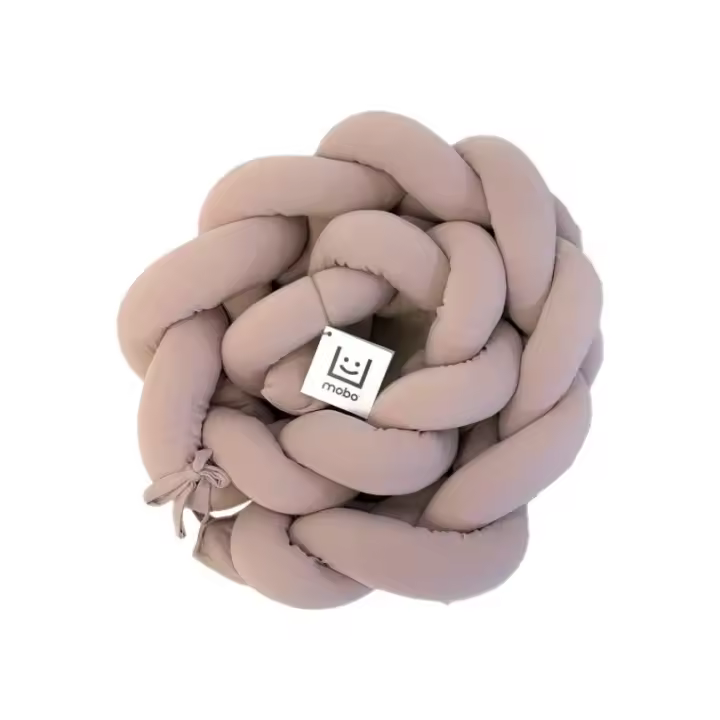 Protector de Cuna Trenza 180cm ROSA - 1