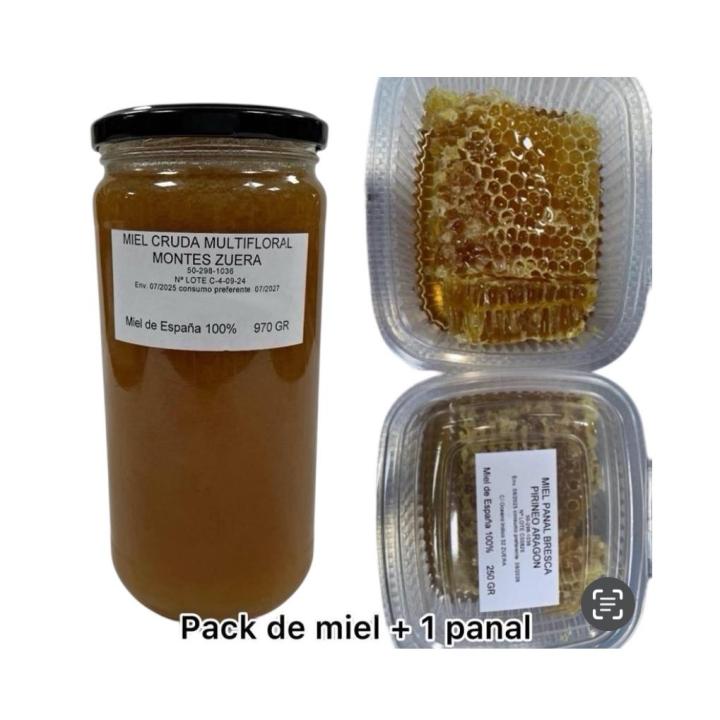 Raw and pure honey. 100% natural and honeycomb