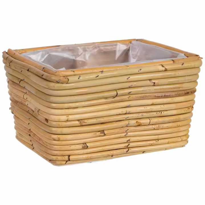 Cesto rectangular de bambú 22x16x12h cm - 1