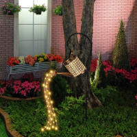 Cubeta De Riego Solar Con Luz Cascada Impermeable Decoración De Jardín Exterior Con Luces LED Cadena De Luz Solar Para Jardín - details 4