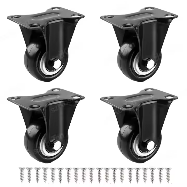 Ruedas De Silla Para Muebles 4pcs Conjunto De Rodillos Negros Para Carro De Plataforma Y Asiento Pesado Accesorio Doméstico - 1