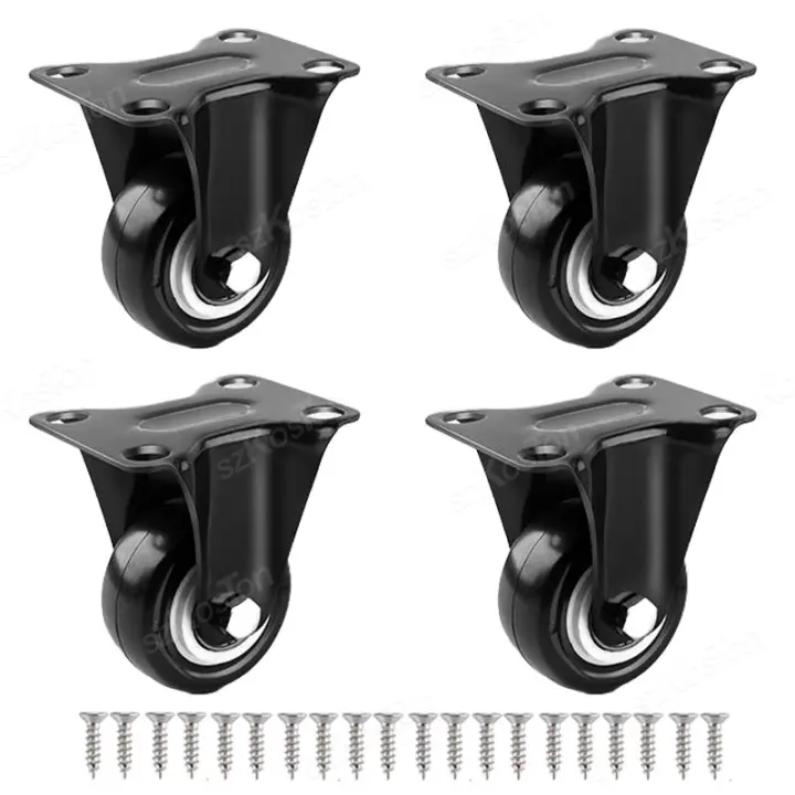 Ruedas De Silla Para Muebles 4pcs Conjunto De Rodillos Negros Para Carro De Plataforma Y Asiento Pesado Accesorio Doméstico - 1