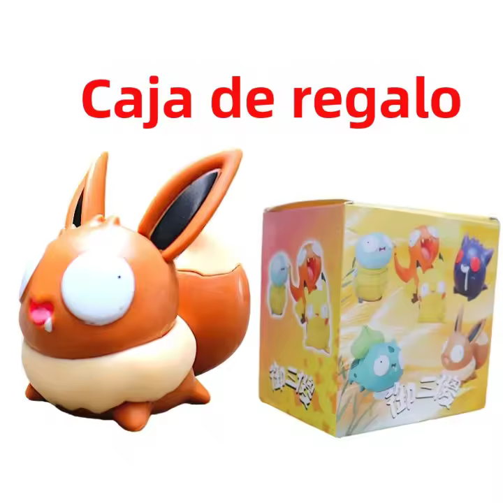 Figuras De Acción Pokemon Kawaii Con Ojos Grandes Pikachu Charmander Bulbasaur Decoración Divertida Para Vehículos Regalo Para Fans De Anime Tamaño 5-7cm Unisex - 1