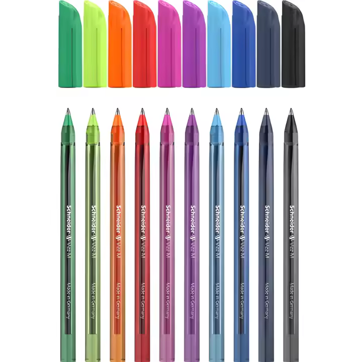 ESTUCHE BOLÍGRAFOS VIZZ PUNTA M 10 UNIDADES SURTIDOS SCHNEIDER - 1