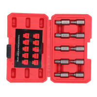 Juego De 10 Piezas De Extractores De Tornillos Dañados Con Bit De Taladro Cabeza Hexagonal Multi Esplín Herramienta De Remoción De Tornillos Y Tornillos De Espiral Izquierda - details 1