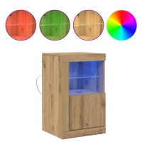 Consola vidaXL con luces LED Roble Artisan 41x37x67 cm - details 2