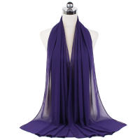 Nueva Elegante Bufanda De Mujer 2023 Modesta En Chiffón Sólido Tamaño Grande Abrazadora Para Cabeza Y Cuello Protección Solar Estilo Fashion - details 41