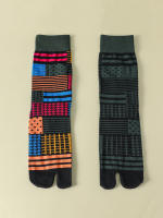 Calcetines De Joven Para Mujer Diseño Divertido Y Coloreado Con Puño Split Algodón Poliéster Spandex Medio Tobillo Estilo Harajuku AB Tabi Calcetines - details 1