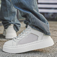Zapatos Casuales Para Hombre Verano Transpirables Blancos Plataforma Ligera Antideslizantes Zapatillas De Caminar Mesh Zapatos De Correr - details 12