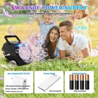 Máquina De Burbujas Automática Upgrade 50000+ Burbujas Por Minuto Operada Por Enchufe O Baterías Portátil Para Niños De 3 a 12 Años - details 1