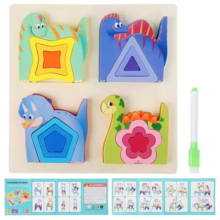 Rompecabezas De Madera Montessori Con Animales Juego Educativo De Aprendizaje Sensorial Para Niños Entre 6 Y 12 Años - 1