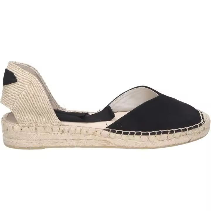 Skydiva | Sandalias tipo Yute Mujer – Alpargatas de Esparto Color Negro con Cierre de Lazo – Modelo M4315 - 1