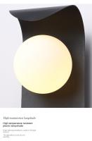 Lámpara De Pared Creativa LED Moderna En Negro Y Blanco Para Pasillo Escaleras Dormitorio Lámpara De Noche Arte Decoración Iluminación - details 5