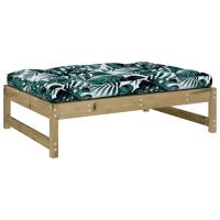 vidaXL Taburete de jardín madera maciza de pino 120x80 cm Pino natural, Pino blanco, Pino gris Conjunto Terraza Muebles Jardín Exterior Juego de Muebles de jardín Mueble Jardín Exterior Muebles de Salon Exterior - details 3