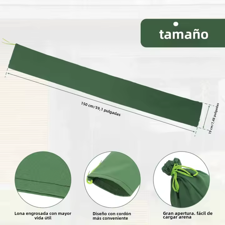 Bolsas De Arena Reutilizables Grandes Y Fuertes De Lona Gruesa Barriera De Agua Para Prevención De Inundaciones - 1