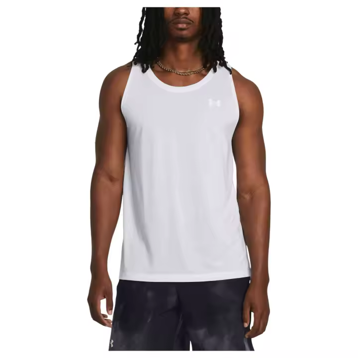 Camiseta de Tirantes Under Armour Launch Singlet para hombre en color blanco - 1
