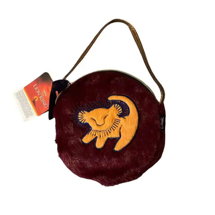"Mochila Terciopelo Rey León Disney - Bolso Bandolera Infantil Cerdá 22 Cm | Suave, Compacto y Aventurero" - 1