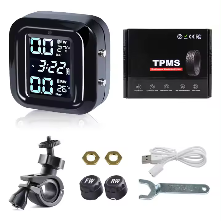 Sensor De Presión De Neumáticos Para Motocicleta TMPS Monitoreo De Rendimiento De Neumáticos Externo Para Bicicleta Y Motocicleta - 1