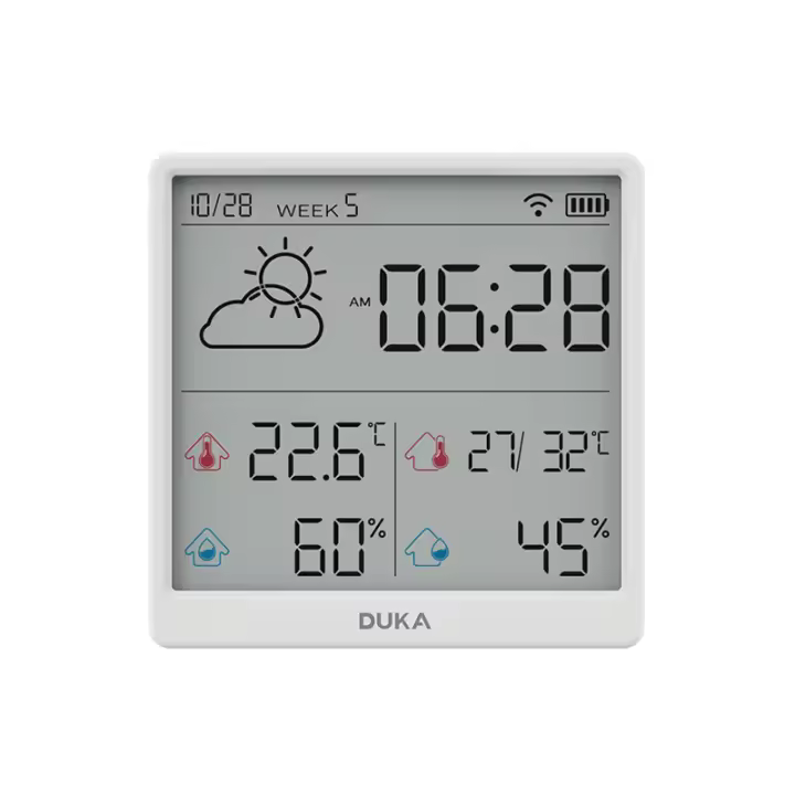 DUKA TH3 Sensor De Temperatura Y Humedad Electrónico Wifi Estación Meteorológica Inteligente Con Termómetro Y Higrómetro Para El Hogar - 1