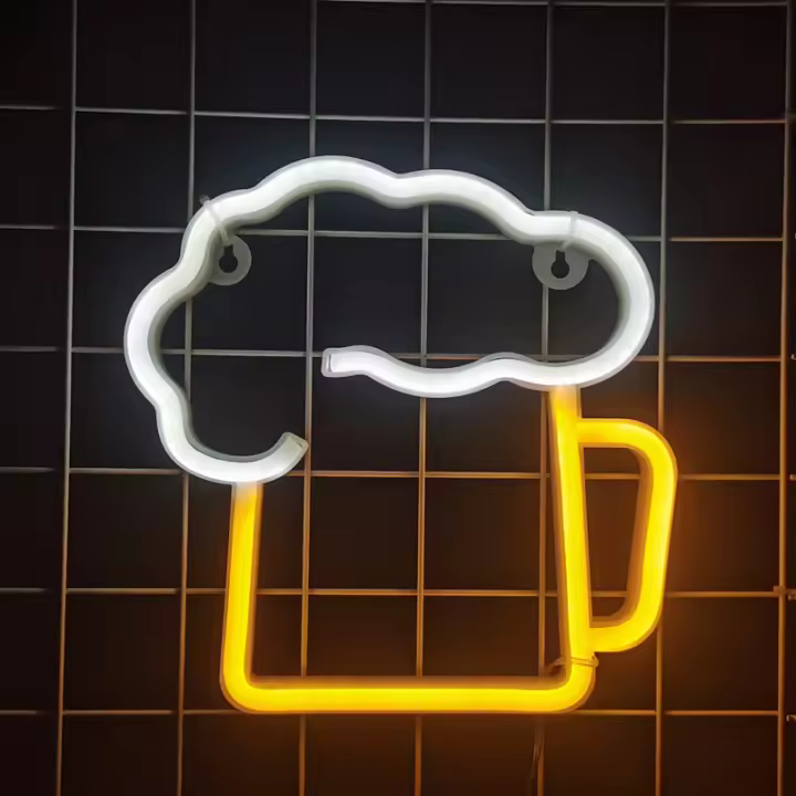 Luz LED Neón Para Cerveza Con Powers USB O Batería Para Dormitorio De Chico Sala De Juegos Boda Bar Camping Decoración Regalo - 1