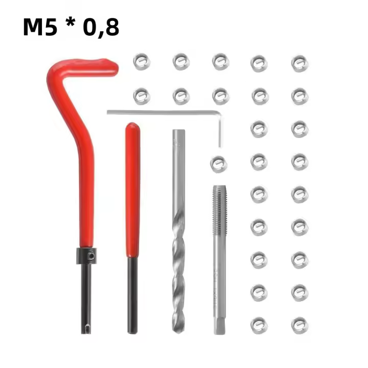 Kit De Reparación De Hilo Métrico Helicoil M5 M6 M8 M10 M12 M14 Herramienta De Carrocería Para Coches - 1