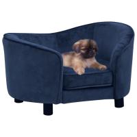 vidaXL Sofá para Perro Felpa 69x49x40 cm Cama Mascotas Almacenamiento Color Azul,  Crema,  Gris oscuro y mas - details 1