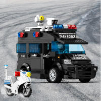 SEMBO 528 Piezas Serie Militar Bloques De Construcción Vehículos MOC Modelos De Perro Coche Policial Juguetes Para Niños Regalos De Cumpleaños Para Boys - details 2