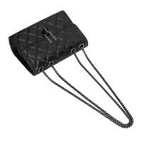 Bolso Bandolera Cuero PU Negro Gran Capacidad Moderno Elegant Bolso de Cadena Versáril para Viajes Diarios Bloque en Y Cuadrícula Rombo Tamaño Libre W - details 0
