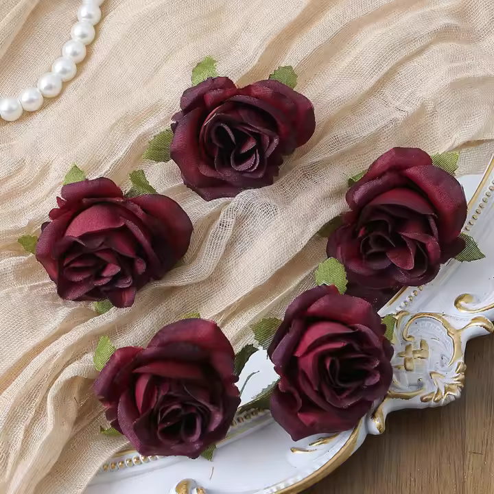 10/20/50Pcs Cabezas De Rosas Artificiales 4CM Flores Falsas Para Decoración De Hogar Boda DIY Guirnalda Regalo Accesorios - 1