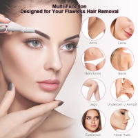 Epilador Eléctrico Para Mujer Recortadora De Cuerpo Painless Cordless Trimmer Peluca Facial Pierna Bikini 4 En 1 Eliminador De Vello - details 0