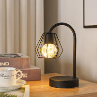 Lámpara de noche decorativa LED, lámpara de Mesa decorativa de Hierro (negra) - details 3