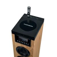 Thomson Reproductor de CD Bluetooth Thomson Torre Multimedia 60W con Carga USB/SD, Radio FM PLL, Caja de Madera y Mando a Distancia - details 1