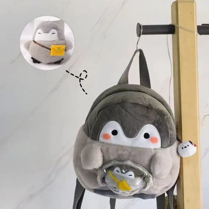 Mochila Pequeña De Peluche Para Niñas Con Diseño De Pingüino Gótico Harajuku Muñeca Ita Figura De Acción Bolsa Escolar De Dibujos Animados - 1