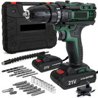45Nm Taladro de impacto inalámbrico, 21V destornillador eléctrico, 1800RPM taladro percutor eléctrico, Mini taladro manual inalámbrico, herramientas eléctricas con batería de iones de litio - details 7