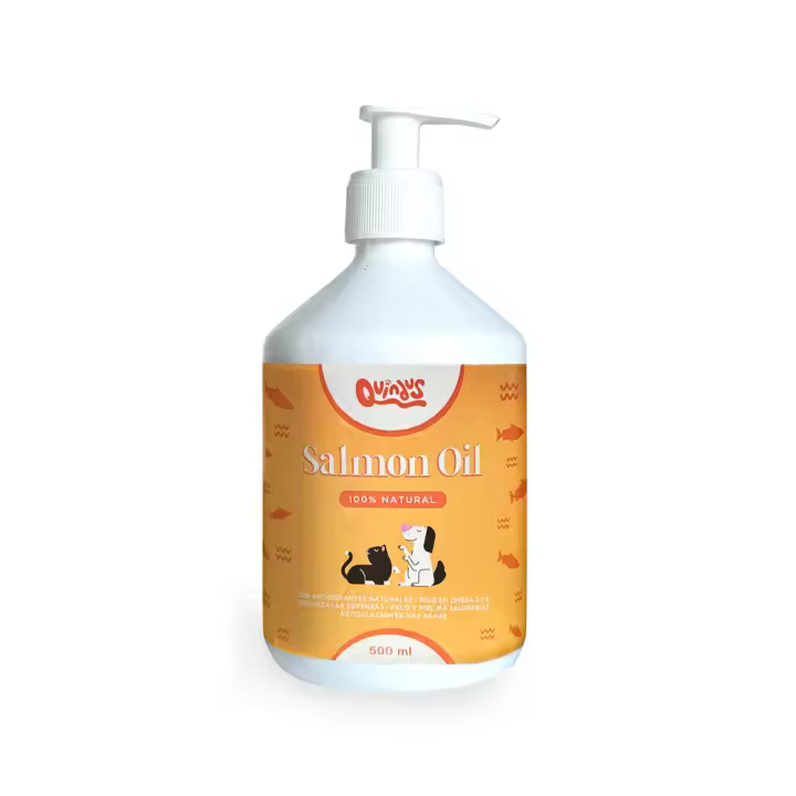 QUINDU'S - Aceite de Salmón para Perros y Gatos | 500ml | Aceite de Pescado con Omega 3 para Articulaciones, Piel y Pelaje - 1