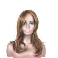 Pelucas Sintéticas De Larga Duración Para Mujer Con Resaltos Marrones Y Textura Rizada Fibra De Alta Temperatura Peluca Completa Cómoda Ajustable - details 4