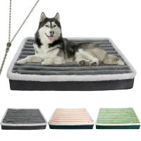 Cama Para Perro Cuadrada Grande Con Forro Térmico Lavable Y Cierre De Cremallera Antideslizante Para Invierno Matrícula De Mascota - details 7