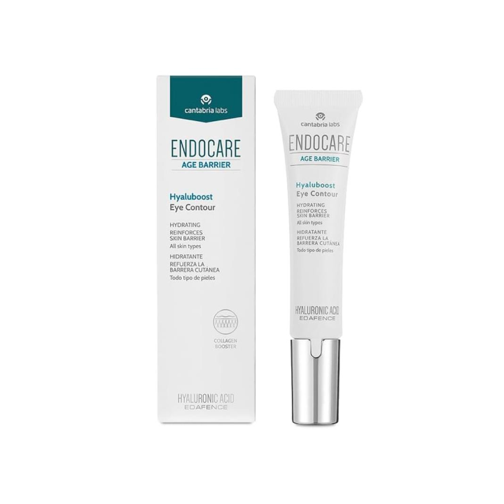 Cantabria Labs - Endocare Age Barrier Hyaluboost Contorno de Ojos - 15 ml - Contorno de Ojos Hidrata, Refuerza la barrera cutánea y Reduce finas lineas - Con Ácido Hialurónico, Niacinamida y EDAFENCE®