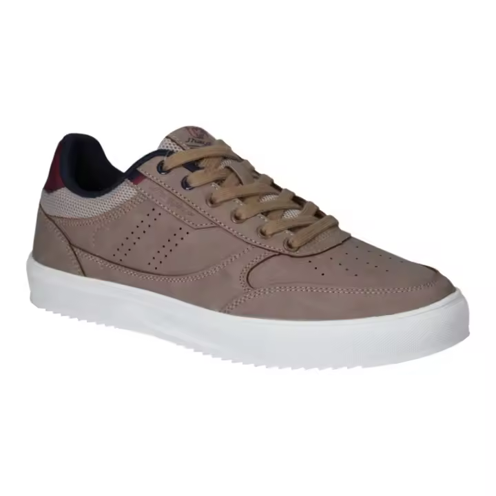 Deportivo Marca: J'hayber Deportivo Moda Sport Hombre Referencia: ZA582457 Blanco J'HAYBER  Deportivo Sport Hombre, muy Cómodo para uso diario. Fabricado en PU blanco y talón acolchado con detalles en rojo y navy. - 1
