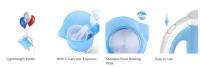AIGOSTAR Hervidor de Agua Eléctrico - Incluye dos tazas y dos cucharas de regalo, Filtro Antical, Apagado Automático ( 0.6L,  650W Travel Hervidor Agua Pequeño ) - details 1