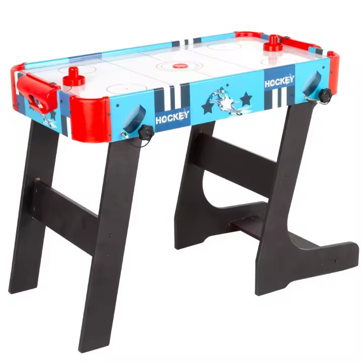 COLORBABY Mesa Air hockey niños, para 2 jugadores, con marcadores, fabricada de madera resistente, juegos de mesa, juego discos aire, recomendado a partir de 6 años - 1