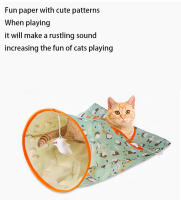 Túnel Plegable Para Gatos Juguete Interactivo Bolsa De Perforación Con Ratoncillo Y Ruido De Papel Juego De Diversion Para Gatos - details 3