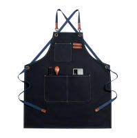 Nueva Moda Del Pato De Lona Para Cocina Delantal De Cocinero Para Hombres Y Mujeres Sin Mangas Para Grill Restaurante Bar Tienda Salones De Belleza Uniforme De Estudio - details 5