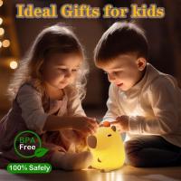 Lámpara De Noche De Silicona Capibara Para Niños Regalo Recargable Por USB Luz De Toque Animal Para Dormitorio - details 2