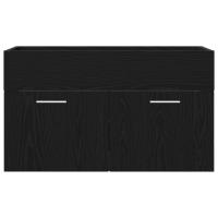 Gabinete de lavabo para baño vidaXL negro roble 80x38,5x46 cm de madera - details 4