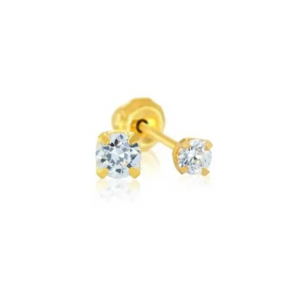 Inverness Pendiente 24k 37c Solitario Natural 2 - 1