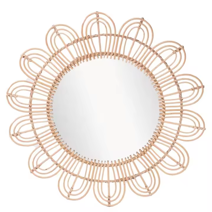 Signes Grimalt ORIGEN Home Decor Espejo Girasol Redondo Vintage | Blanco 90x90x2cm 33216 - 1