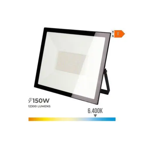 EDM Foco Proyector LED 150W 12000lm Luz Fría 6400K Aluminio 35x31cm - 70337  Iluminación Exterior Proyectores Led - 1