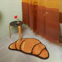 Carpetas LAKEA En Forma De Croissant Para Sala De Baño Alfombra De Panecillo Suave Cálida Decoración Anti-derrapante Para El Hogar - details 4